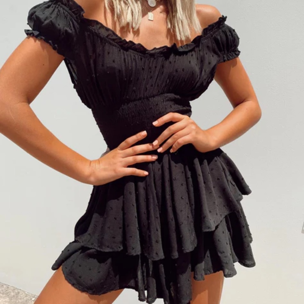 Princess Polly “The Love Galore Romper Black”